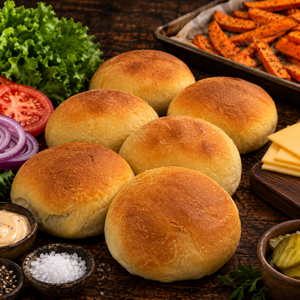 Sourdough Hamburger Buns